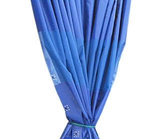 PVC-Draperi i blå duk