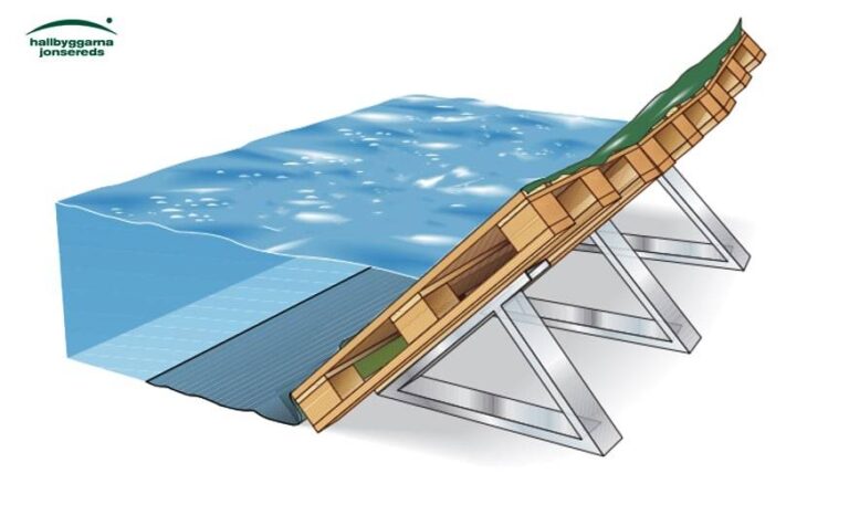 Build a pallet barrier against flooding. Effective protection